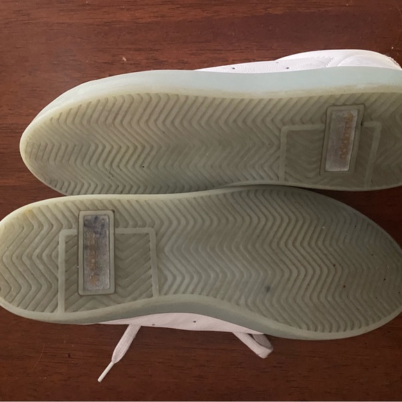 Adidas Sleek Ice Mint Leather Athletic Shoe Womens Size 8.5 G27342 White Green - Picture 5 of 6